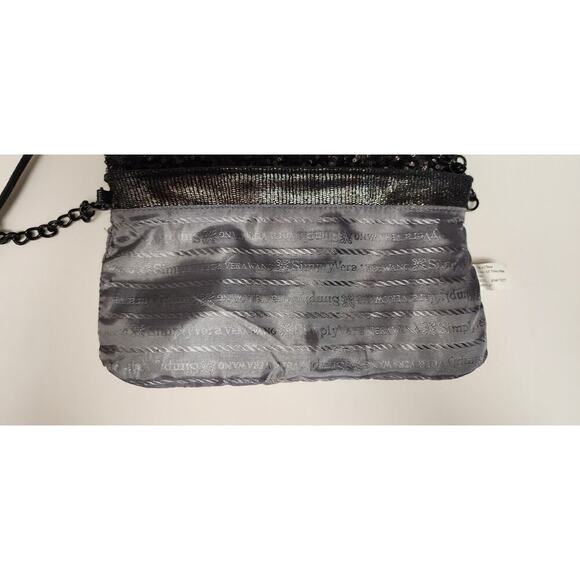 Simply Vera Wang Sequins Evening Clutch Purse Metallic Accent. - Picture 9 of 13